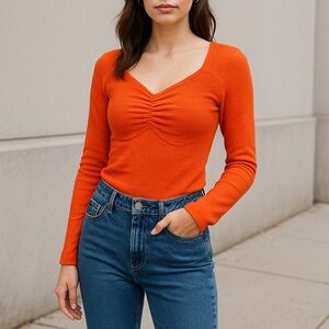 Maeve by Anthropologie Textured Long Sleeve‎ Top – XS